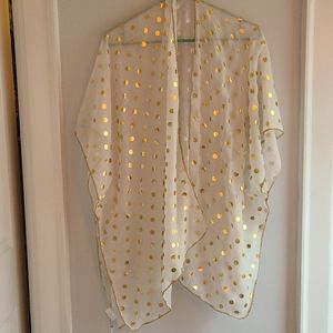 Kimono Gold Swim Beach Cover up NWT